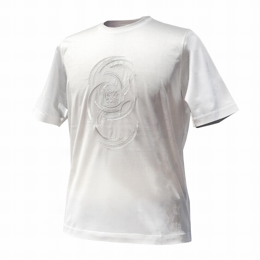 ZILLI (ジリー) Tシャツ コットン 刺繍 ホワイト ベージュ 春夏